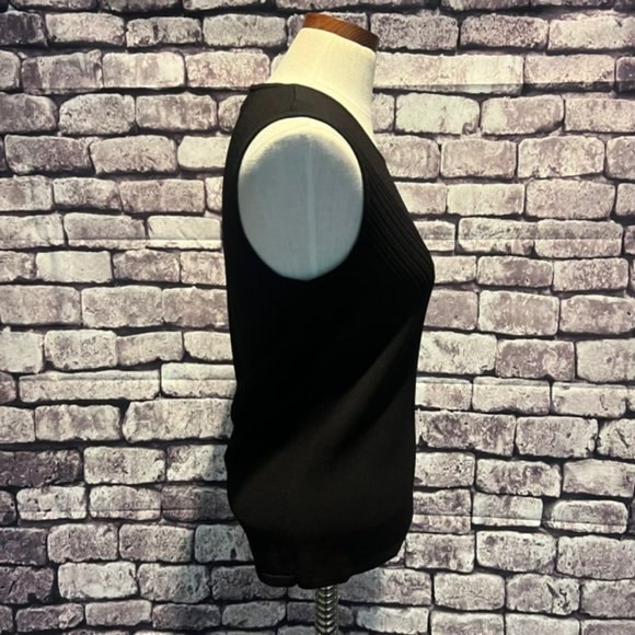 Jones New York NWT Black Sleeveless Blouse Size Medium - Picture 7 of 8
